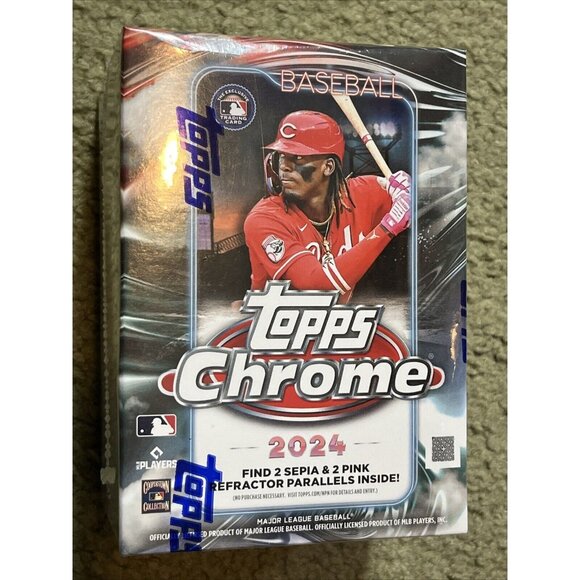 New! 2024 Topps Chrome Baseball MLB Trading Cards Sealed Blaster Box Refractors! - Picture 1 of 3
